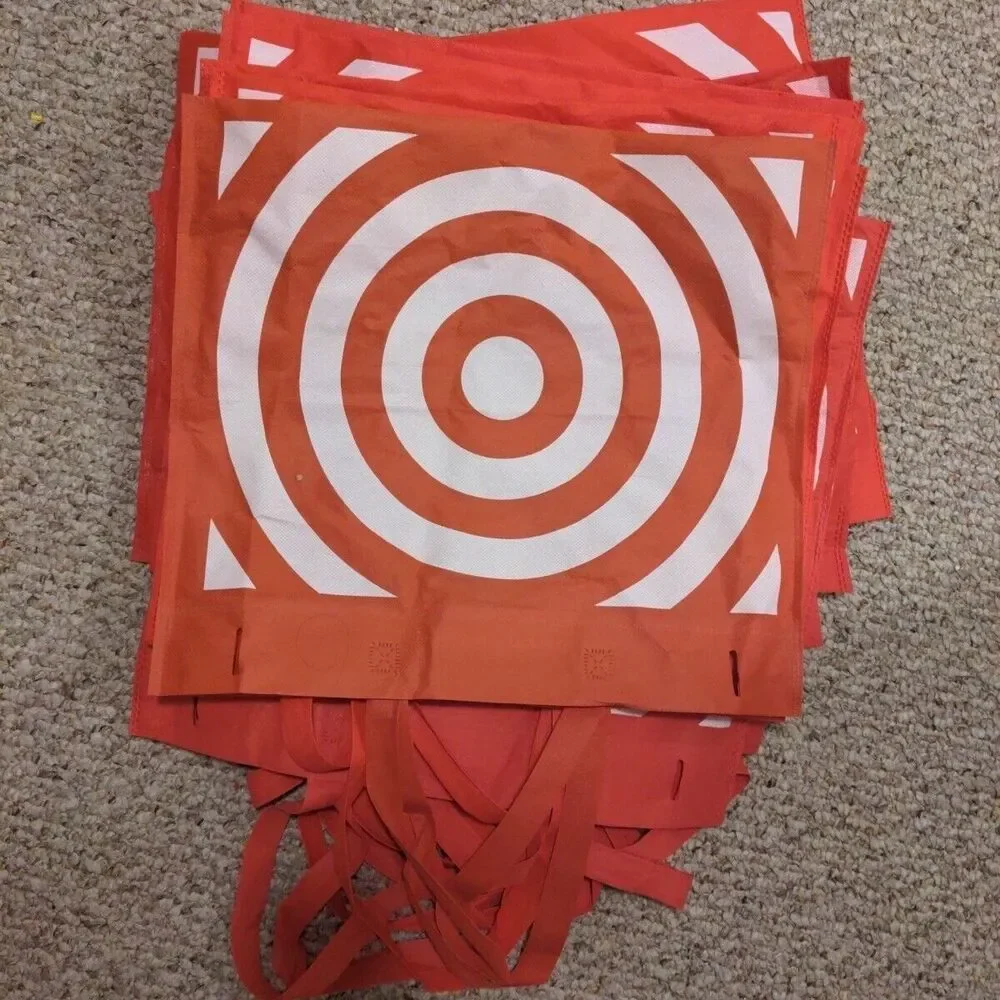 Lot of 12 Target RED LOGO Reusable Grocery Supermarket Shopping Bag Totes